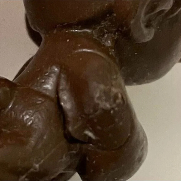 Vintage Smurfs Brown Biscuit Cookie Smurf Display Figure Flaws - Picture 8 of 13